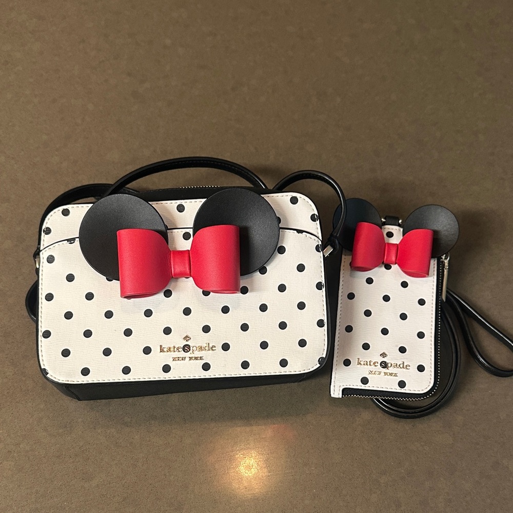 Kate Spade Minne Mouse Purse and Lanyard